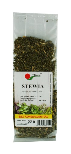 Stewia ziele 50 g Runo NATURALNY SŁODZIK DO HERBAT, ZIÓŁ, NAPARÓW