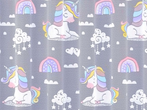 FIRANY DLA DZIECI JEDNOROŻEC KONIKI DZIECIĘCE FIRANY UNICORN 300x150
