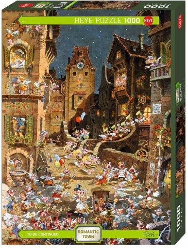 Puzzle 1000 elementów. Ryba. Romantyczne miasto, noc
