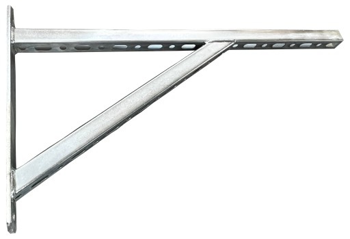 Konsola WSPORNIK ścienny perforowany 600 mm ocynk z podporą
