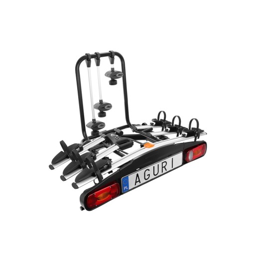Platforma rowerowa na hak Aguri Active Bike 3 srebrna