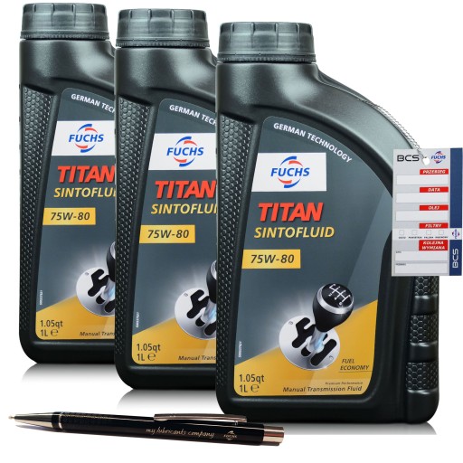3 LITRY FUCHS TITAN SINTOFLUID 75W80 OLEJ PRZEKŁADNIOWY 3L - DYSTRYBUTOR