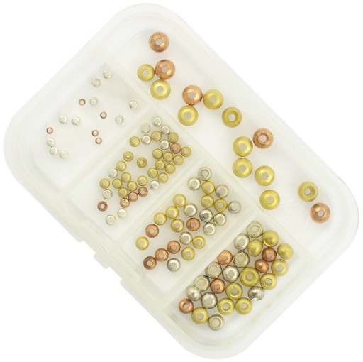 KORALIKI MOSIĘŻNE BUDOWA PRZYNĘT BRASS BEADS S.G.C