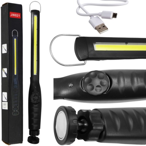 LAMPA WARSZTATOWA LATARKA LED 800lm 2200mAh MAGNES