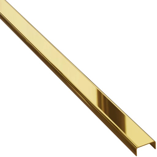 Listwa ozdobna C - stalowa - złota polerowana 30 mm 270 cm