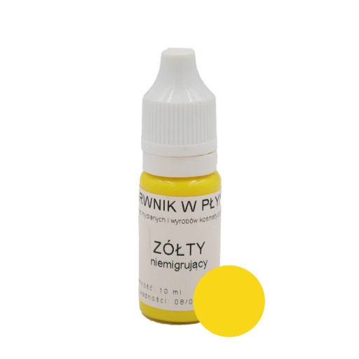 Barwnik Do Mydła Niemigrujący Żółty Yellow 10ml