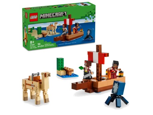 21259 Klocki LEGO MINECRAFT Rejs statkiem pirackim 166pcs