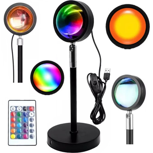 Lampa SUNSET RGB wielokolorowa TŁO zdjęć + PILOT