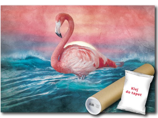 FOTOTAPETA FLIZELINA FLAMING PTAK WODA 104x70,5
