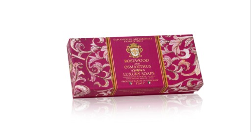 ROSEWOOD OSMANTHUS ~ Zestaw tłoczonych mydełek