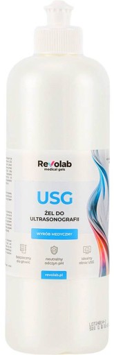 ŻEL DO USG REVOLAB Ultrasonografii KTG BEZBARWNY 500 G neutralny PH