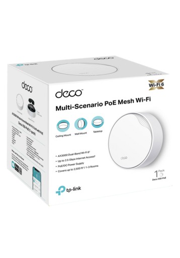 Router mesh TP-Link Deco X50 PoE (1-pack) AX3000 WiFi6