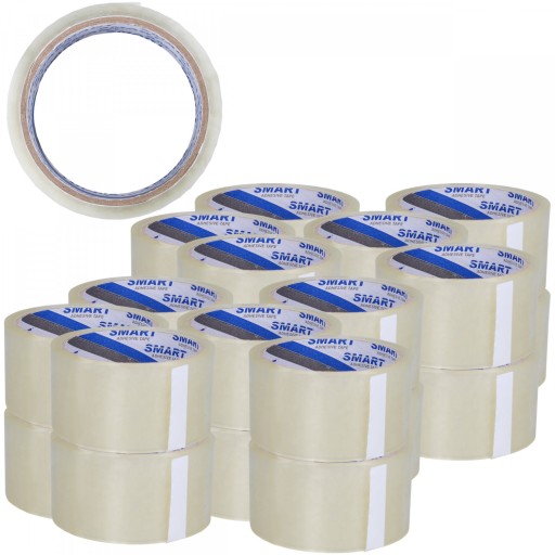 TAŚMA PAKOWA 48/50y KLEJĄCA TRANSPARENT SMART 24X
