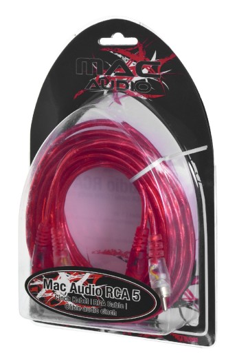 KABEL DO WZMACNIACZA SAMOCHODOW.RCA5 MAC AUDIO 5m