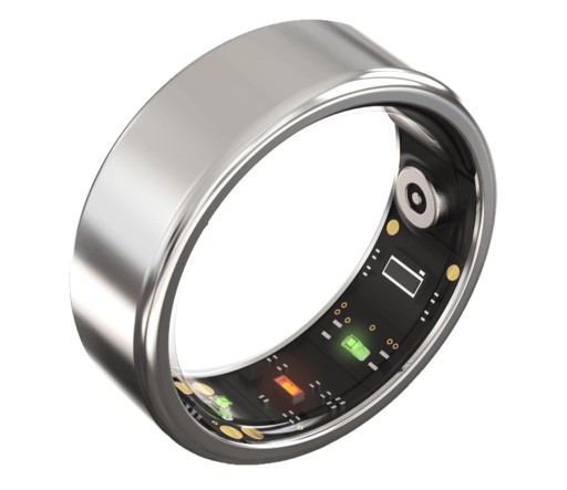 Smart Ring Ice Ring 52 mm (r.6) Srebrny Bluetooth 5.1 Android iOS 5 ATM