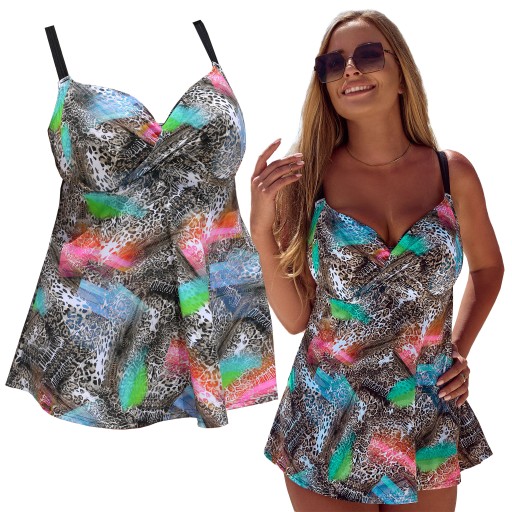 STRÓJ KĄPIELOWY TANKINI SUKIENKA DWUCZĘŚCIOWY 44C