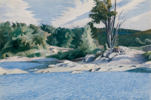 Rep E. Hopper White Rive at Sharon 90x70 obraz Lue