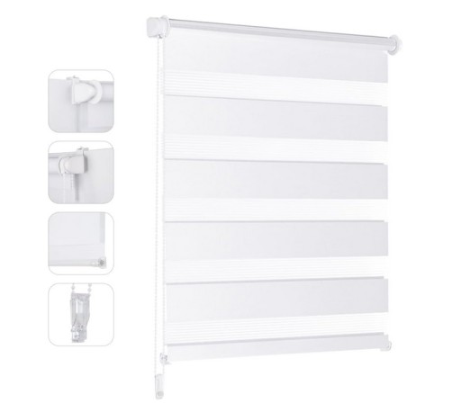 Roleta Sekey Dzień i noc 70 x 150 cm biała