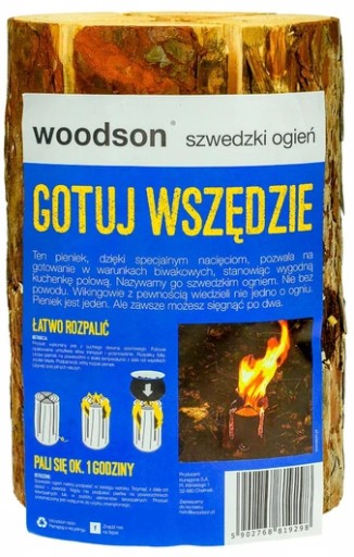 PRZENOŚNA LEKKA KUCHENKA POLOWA NA OGNISKO BIWAK OGIEŃ SZWEDZKI WOODSON
