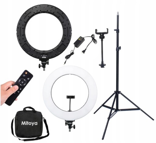MITOYA LED RING RL-480 LAMPA 60W + STATYW 70-215CM
