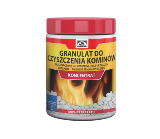 ŚRODEK DO CZYSZCZENIA KOMINA KOTŁÓW NA PELET DO WYPALANIA SADZY HANSA 1 KG
