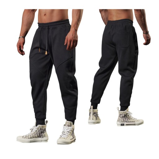 SPODNIE ZIMOWE MĘSKIE DRESOWE SPORTOWE CIEPŁE FLEECE JOGGERY XL
