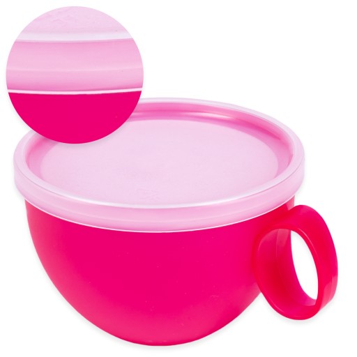 DUŻY KUBEK 550ML PLASTIKOWY POJEMNIK ZAMYKANY