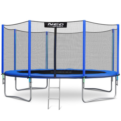 TRAMPOLINA OGRODOWA 374CM SIATKA DRABINKA NEOSPORT