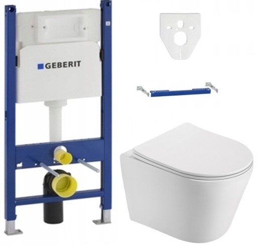 GEBERIT MEXEN RICO MISKA WC BIAŁA MAT DESKA SLIM