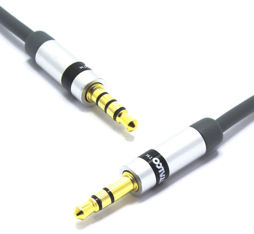 KABEL DO MIKROFONU WTYK JACK 3.5 TRRS - WTYK TRS 1M