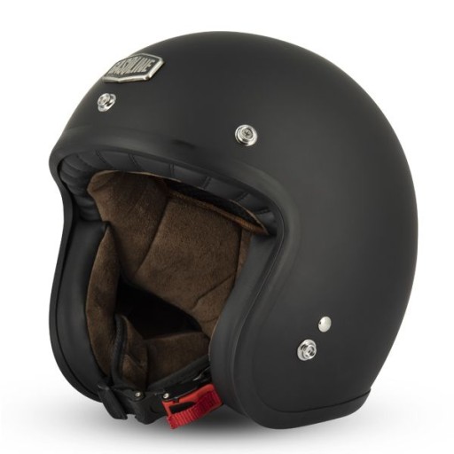 Kask otwarty GASOLINE S250 Cafe Racer czarny/matowy r. L