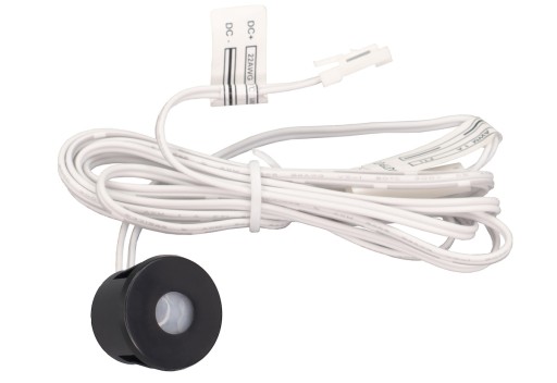CZUJNIK RUCHU LED STEROWNIK WPUSZCZANY W OTWÓR TAŚMA LED CZARNY 12V 5A 60W