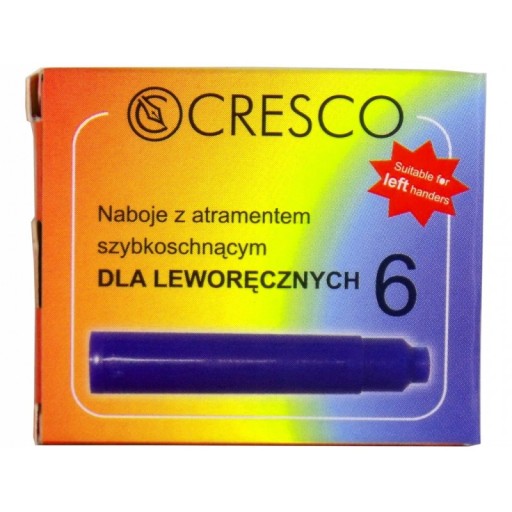 Naboje Cresco do piór DLA LEWORĘCZNYCH 6 szt.