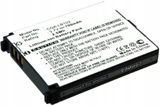 BATERIA CGA-LB102 PANASONIC TU301 TU311 TU321 325