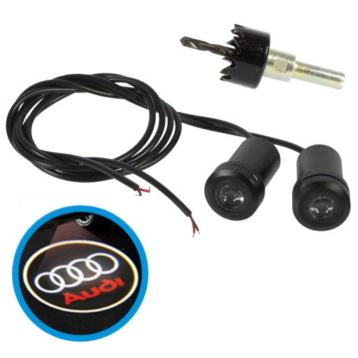 AUDI A6 A4 B5 A3 8L 8P A2 PROJEKTOR LED LOGO DRZWI