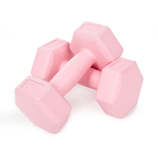 Hantle do ćwiczeń zestaw ciężarki hantelki 2x1kg winylowe molti