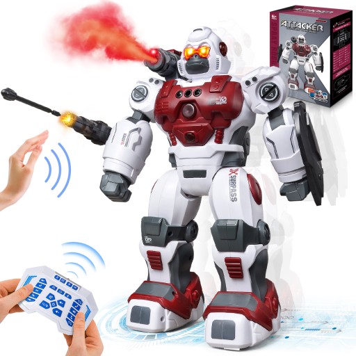 ROBOT INTERAKTYWNY RC DUŻY ZDALNIE STEROWANY GEST PROGRAMOWANY LED CHODZĄCY