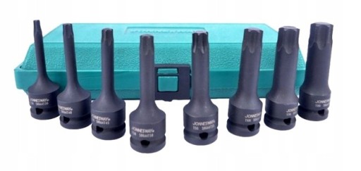 Klucze wpustowe udarowe TORX 1/2 T30-T80 8szt