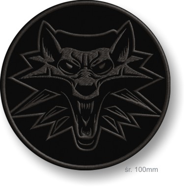 Naszywka WIEDŹMIN - Witcher - Wilk - HAFT 10cm