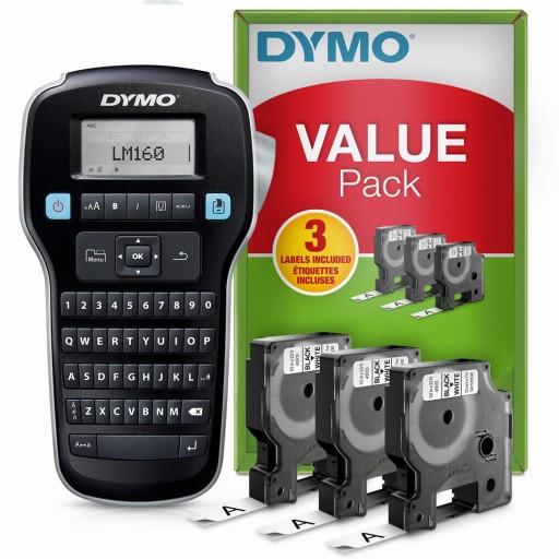 Drukarka DYMO LM160 + 3x Oryginalna taśma 12mmx7m