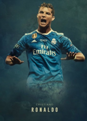 HAFT DIAMENTOWY MOZAIKA DIAMOND PAINTING CRISTIANO RONALDO CR7 PĘSETA 40x30