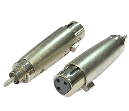 Adapter gniazdo mikrofonowe XLR 3pin na wtyk RCA CHINCZ #02899