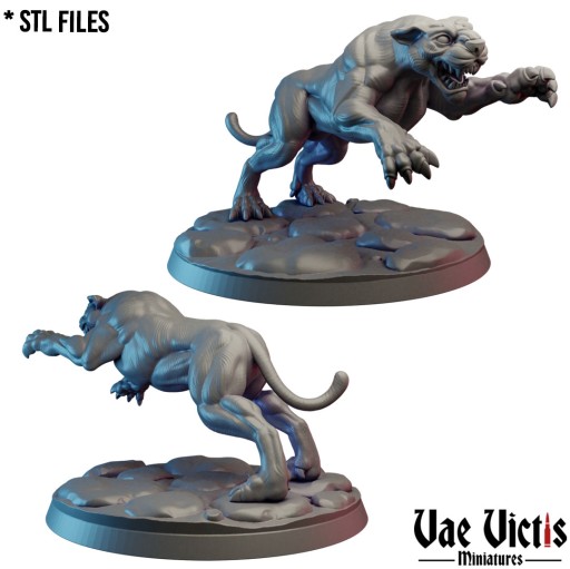 Panther - x1 - RPG DnD D&D Pathfinder - 3dmonkeypl