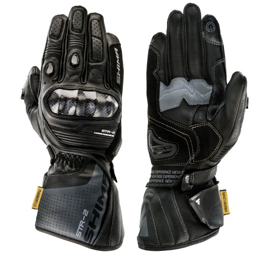 Rękawice motocyklowe SHIMA STR-2 BLACK GRATISY