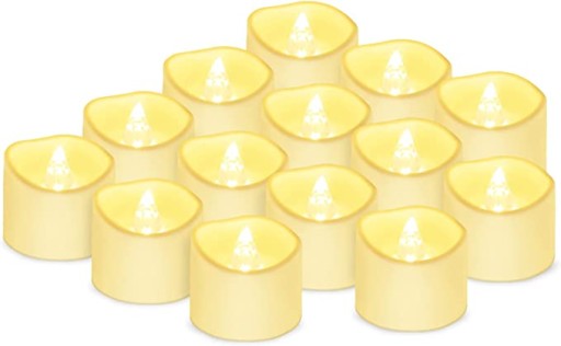 PODGRZEWACZE LED ŚWIECE MIGAJĄCE CIEPŁA BIEL 12 SZ