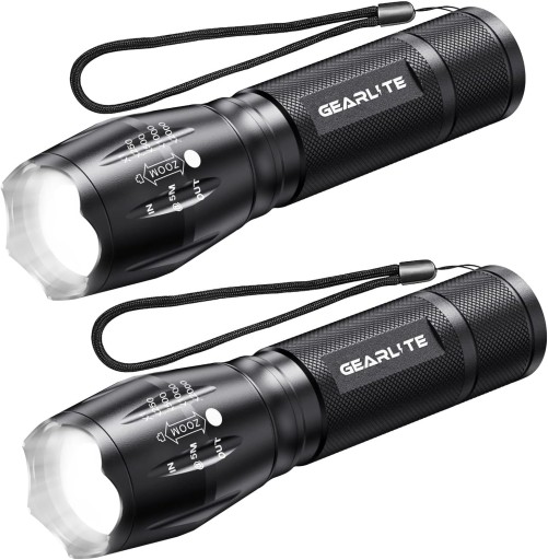 2 sztuki GEARLITE S1500 Latarka LED 2000 lumenów IP65 taktyczna