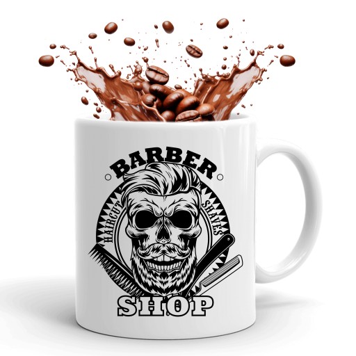 Kubek BARBER SHOP + wzory