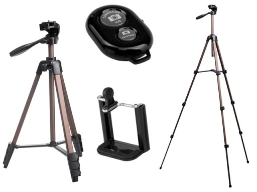 Statyw 144cm + PILOT Uchwyt na Telefon Zestaw 3w1