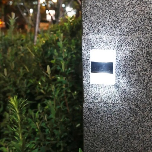 4PCS Solar LED Wall Light Waterproof Power Li