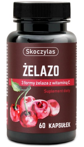 Skoczylas ŻELAZO 3 FORMY Witamina C 60kap ANEMIA